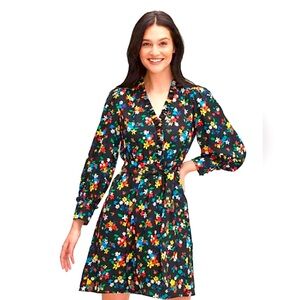 Kate spade sailing floral dress size 2 EUC tie waist ruffle
